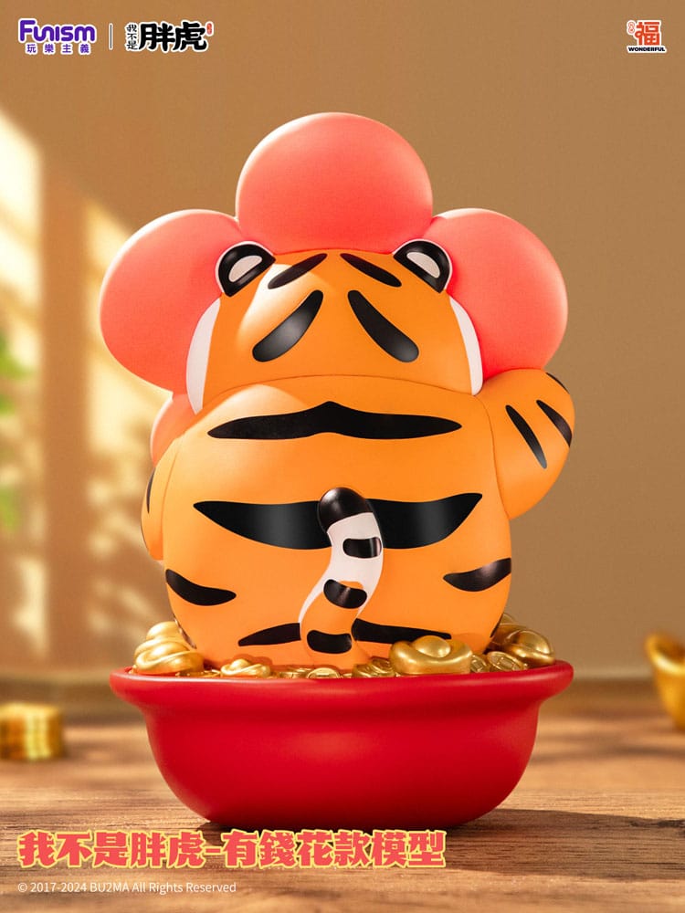 I Am Not Fat Tiger Estatua Alexander the Tiger Rich Flower 20 cm   