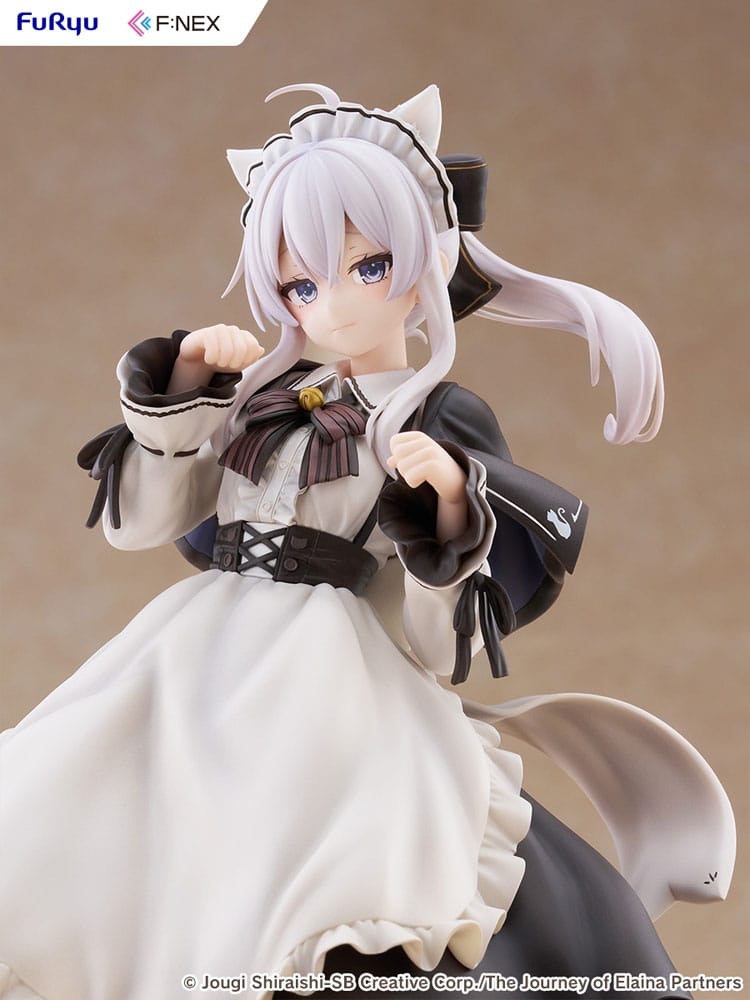 Wandering Witch: The Journey of Elaina F:NEX estatua PVC 1/7 Elaina Maid costume with cat ears Ver. 24 cm  