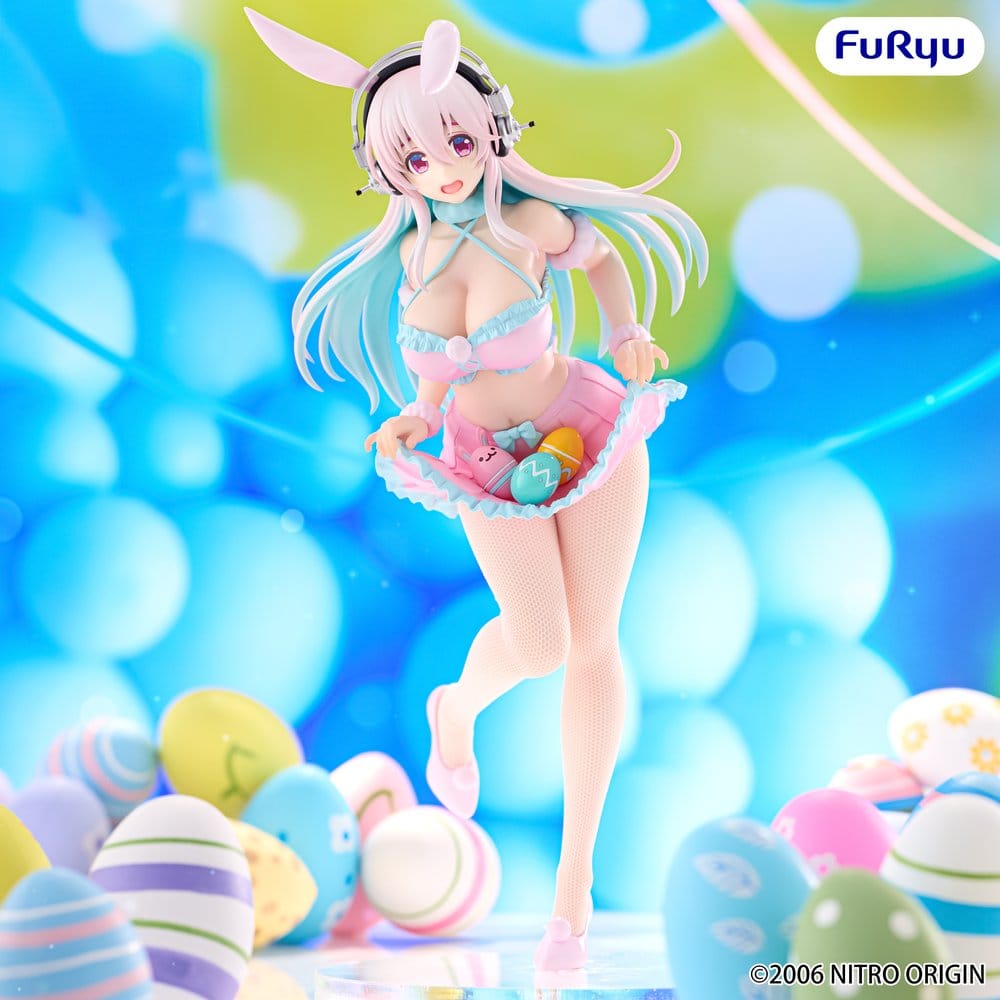 Super Sonico Figura PVC BiCute Bunnies Pastel Easter Ver. 29 cm