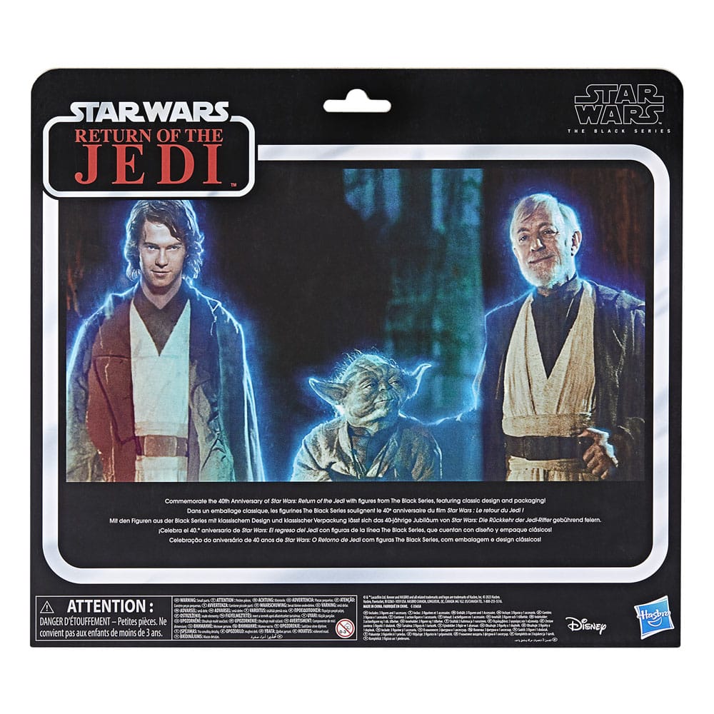 Star Wars Episode VI Black Series Pack de 3 Figuras Force Spirits 15 cm