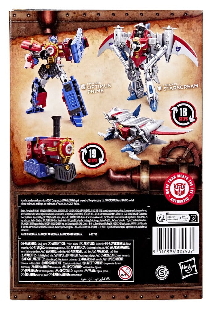 Transformers Timelines Hearts of Steel Comic Edition Figuras Optimus Prime & Starscream 14 cm