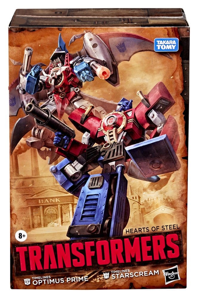 Transformers Timelines Hearts of Steel Comic Edition Figuras Optimus Prime & Starscream 14 cm