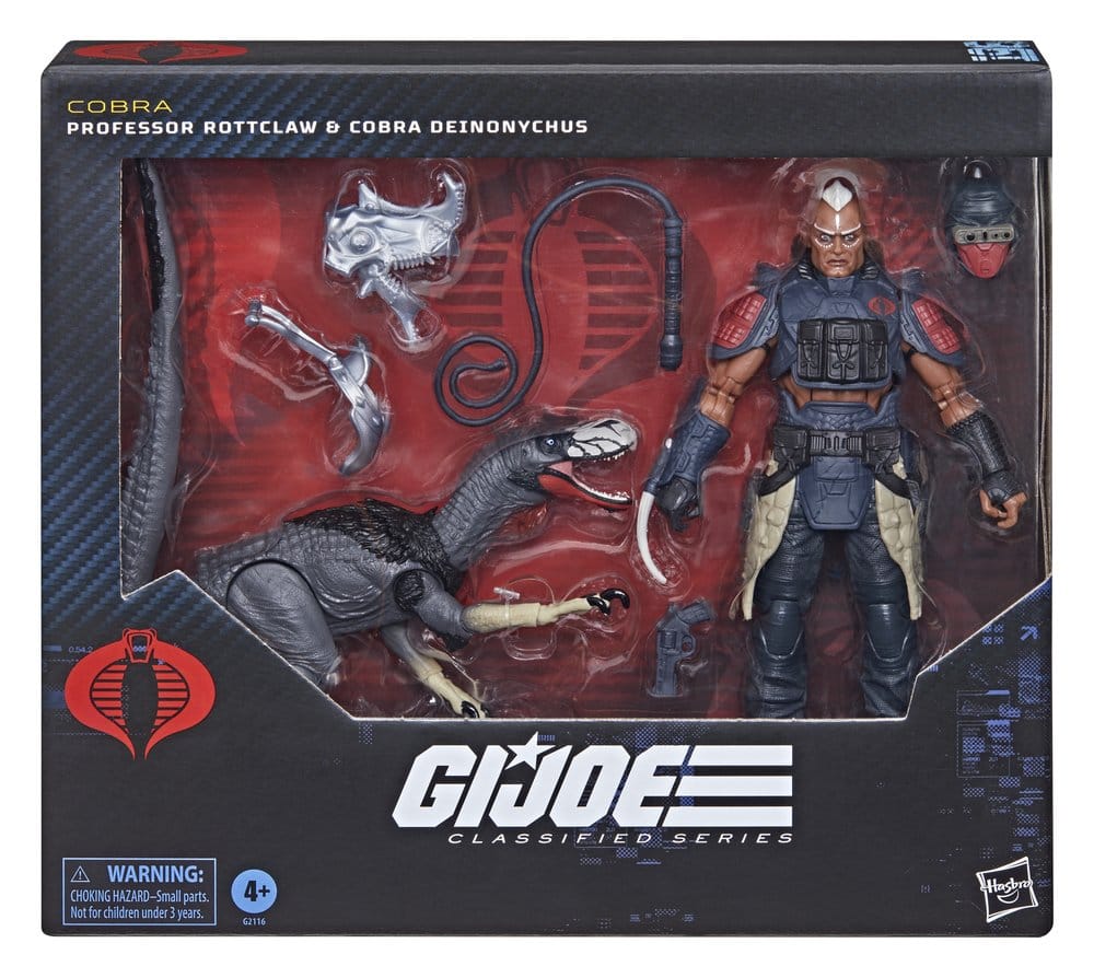 G.I. Joe Classified Series Pack de 2 Figuras #196 Professor Rottclaw & Cobra Deinonychus 15 cm