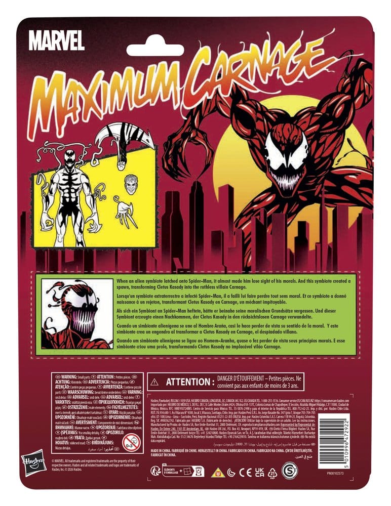 Maximum Carnage Marvel Legends Figura Carnage 15 cm