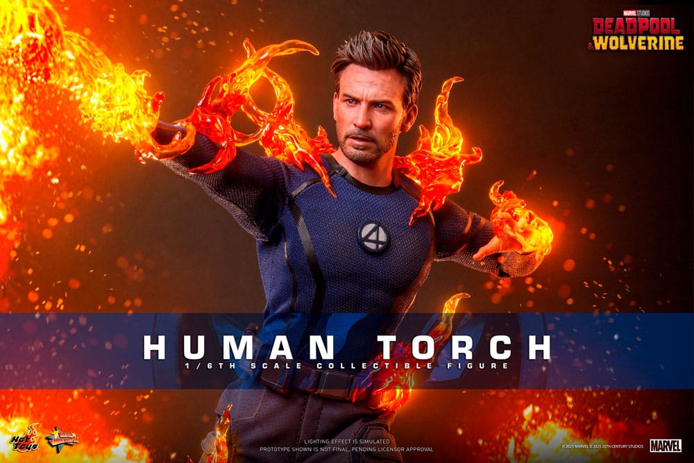 Deadpool & Wolverine Movie Masterpiece Figura 1/6 Human Torch 31 cm