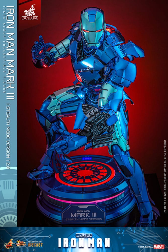Iron Man Movie Masterpiece Diecast 1/6 Iron Man Mark III (Stealth Mode Ver.) 2.0 Hot Toys Exclusive 33 cm