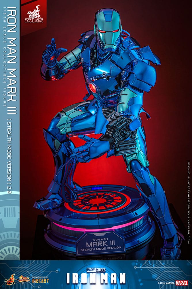 Iron Man Movie Masterpiece Diecast 1/6 Iron Man Mark III (Stealth Mode Ver.) 2.0 Hot Toys Exclusive 33 cm