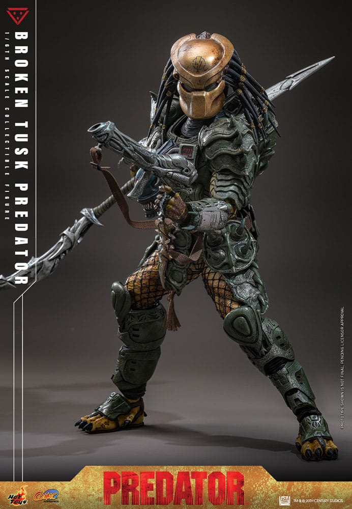 Alien vs. Predator Figura Comic Masterpiece 1/6 Broken Tusk Predator 35 cm