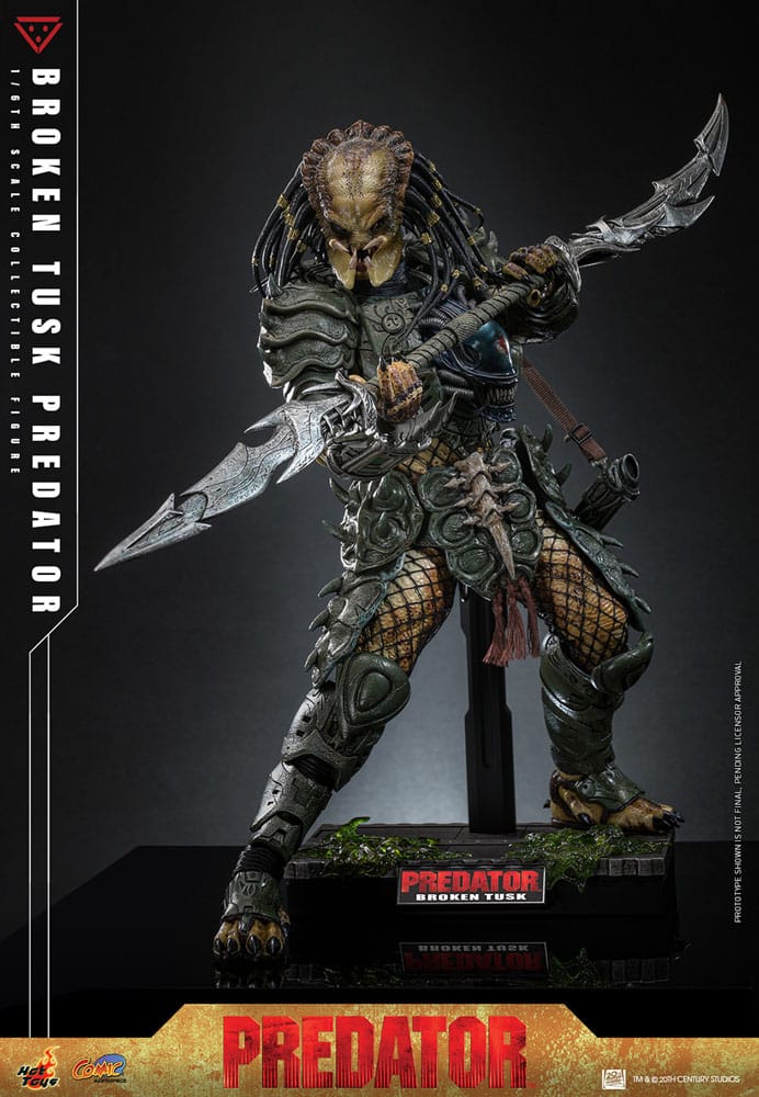 Alien vs. Predator Figura Comic Masterpiece 1/6 Broken Tusk Predator 35 cm