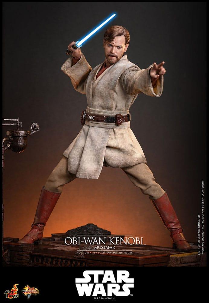 Figura Hot Toys Star Wars: Episodio III - La venganza de los Sith Figura Movie Masterpiece 1/6 Obi-Wan Kenobi (Mustafar) 31 cm