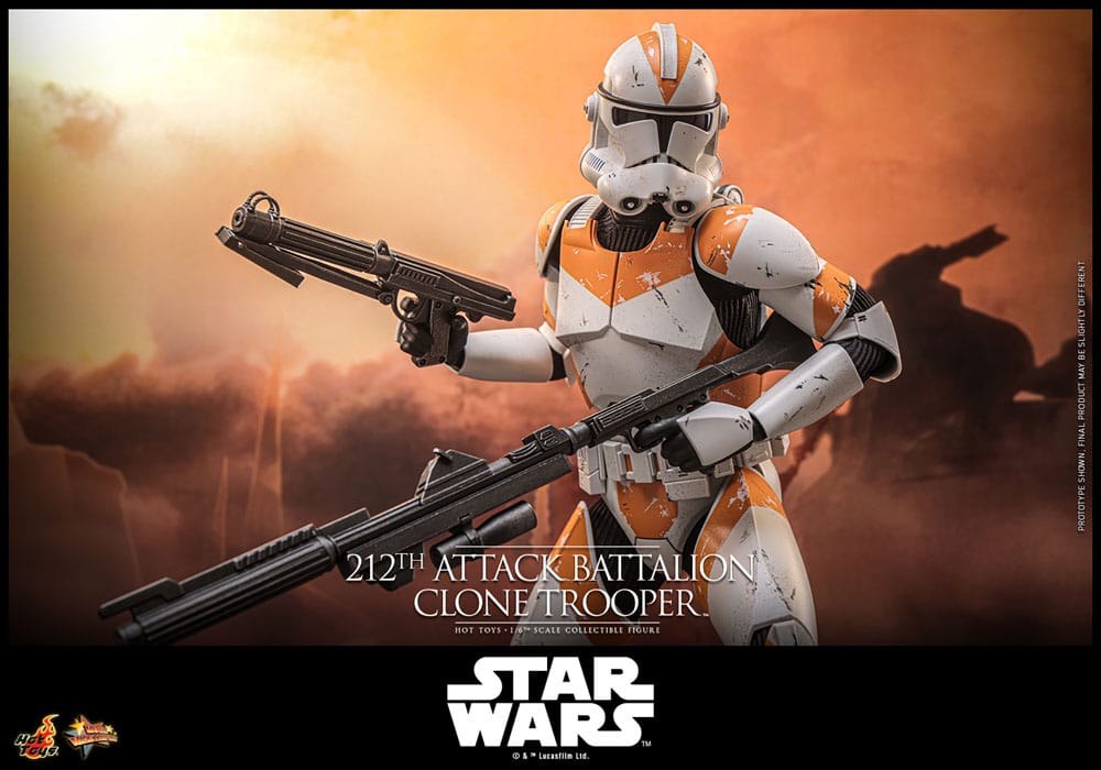 Star Wars: The Clone Wars Figura 1/6 212th Attack Battalion Clone Trooper Deluxe Version 30 cm