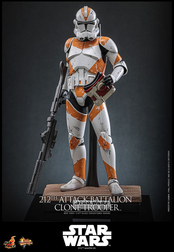 Star Wars: The Clone Wars Figura 1/6 212th Attack Battalion Clone Trooper Deluxe Version 30 cm
