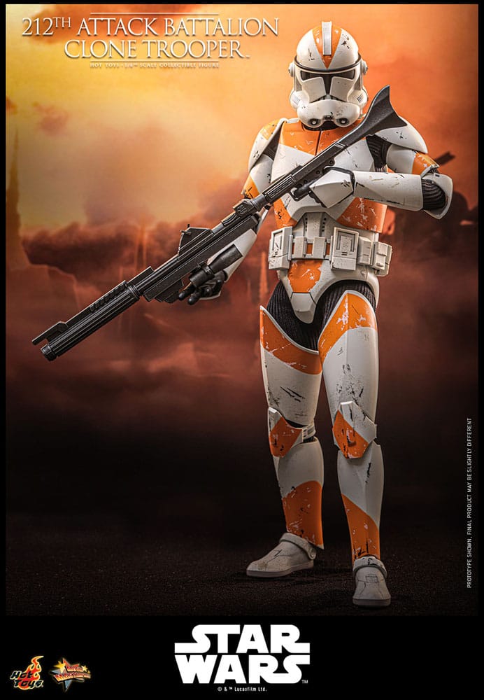 Star Wars: The Clone Wars Figura 1/6 212th Attack Battalion Clone Trooper Deluxe Version 30 cm