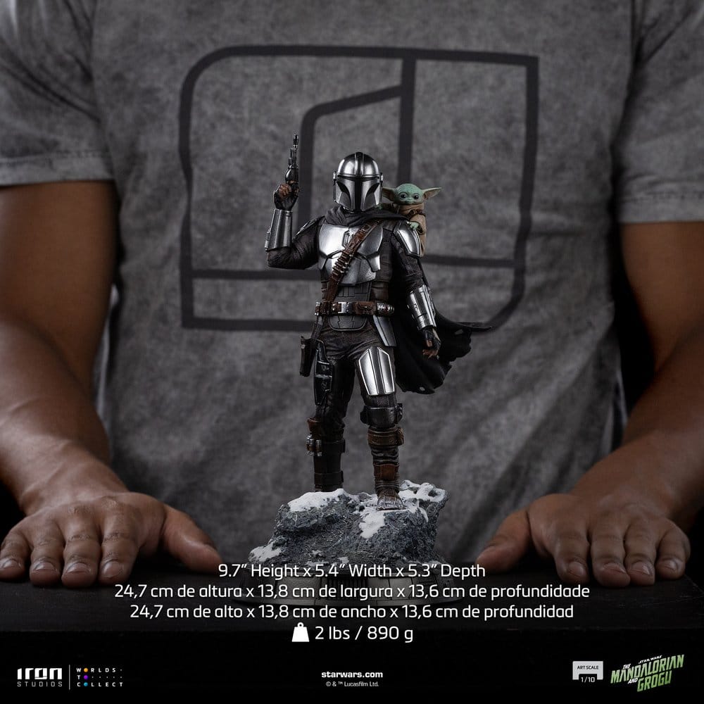The Mandalorian & Grogu Estatua 1/10 Art Scale The Mandalorian and Grogu 25 cm