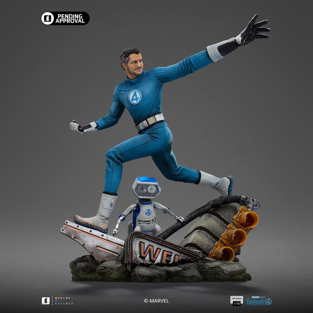 Fantastic Four Estatua 1/10 Art Scale Mr. Fantastic and H.E.R.B.I.E 26 cm           