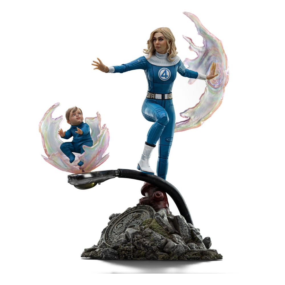 Fantastic Four Estatua 1/10 Art Scale Invisible Woman and Franklin 28 cm           