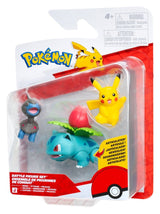 Pokémon Battle Figure Set Figuras Pikachu, Deino & Ivysaur (Pack de 3)