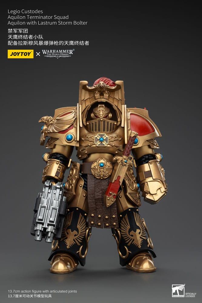 The Horus Heresy Figura 1/18 Legio Custodes Aquilon Terminator Squad Aquilon with Lastrum Storm Bolter 14 cm
