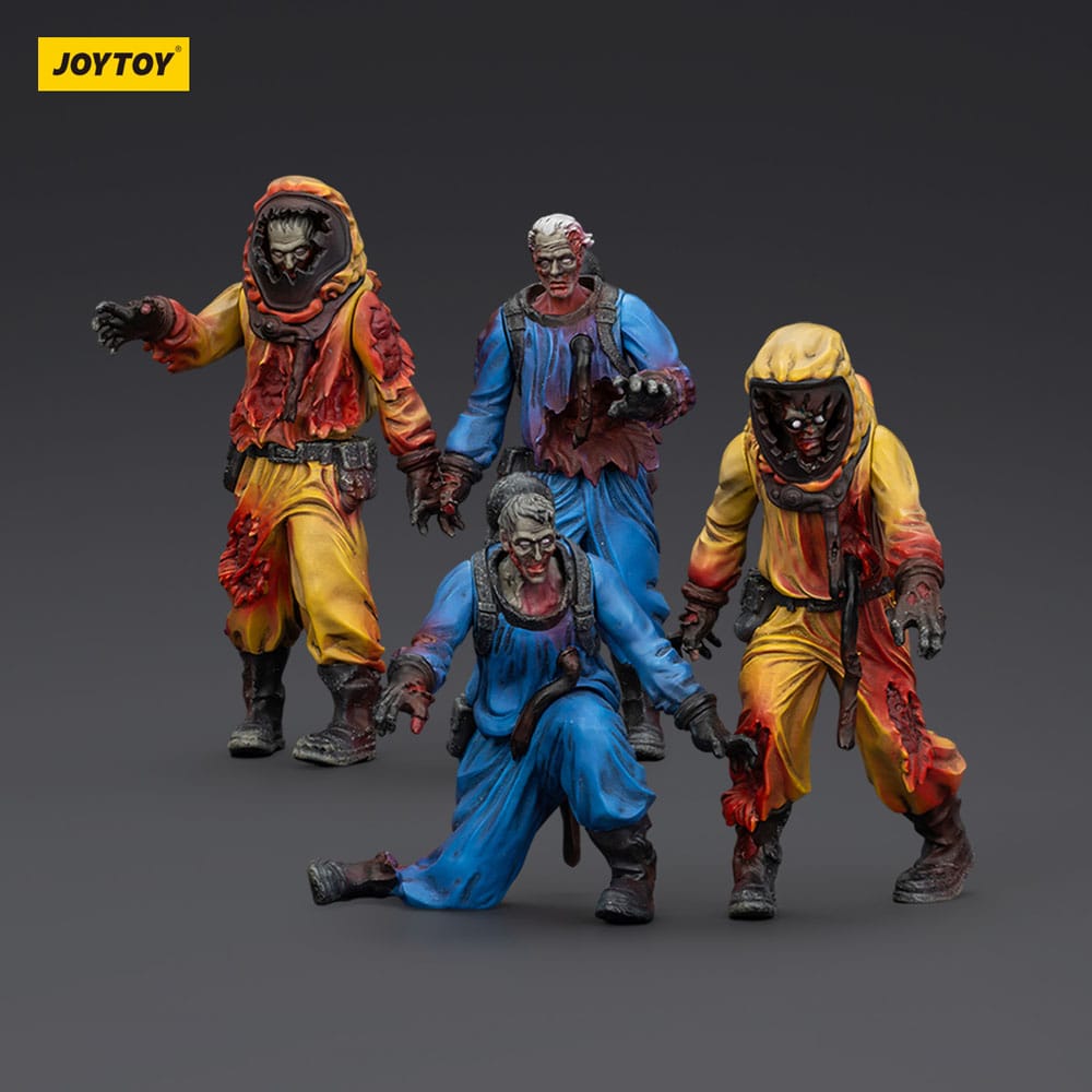Zombie Pack de 4 Figuras Dark Source Biochemical Lab Team 8 cm