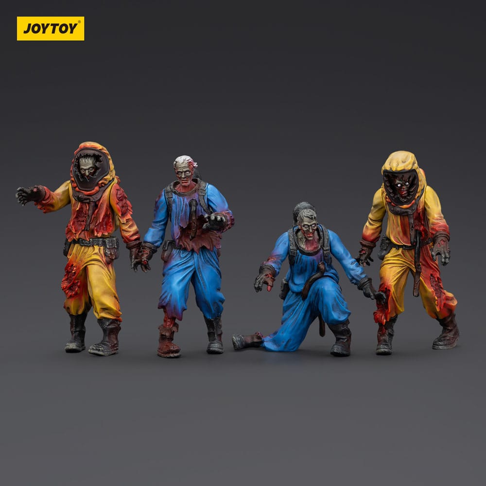 Zombie Pack de 4 Figuras Dark Source Biochemical Lab Team 8 cm