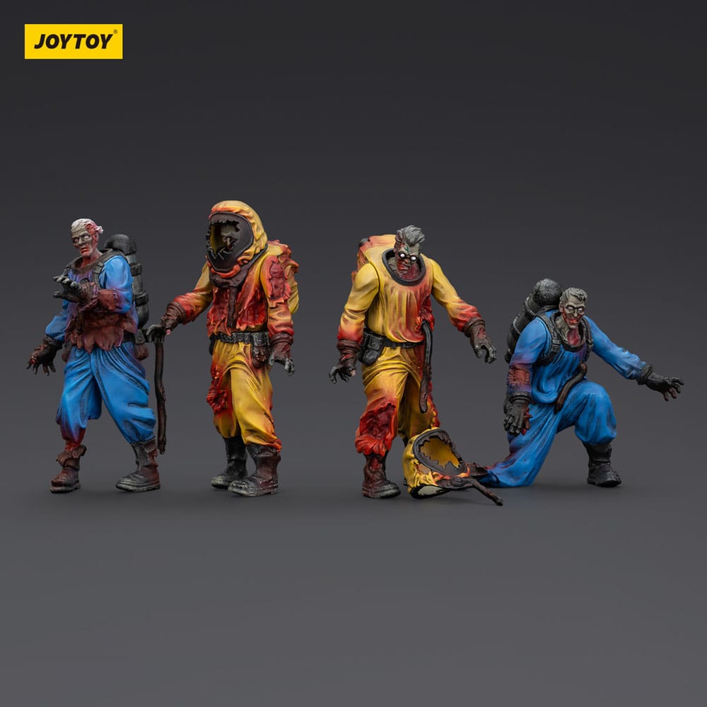 Zombie Pack de 4 Figuras Dark Source Biochemical Lab Team 8 cm