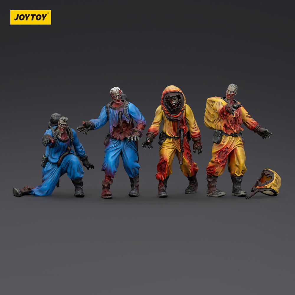 Zombie Pack de 4 Figuras Dark Source Biochemical Lab Team 8 cm