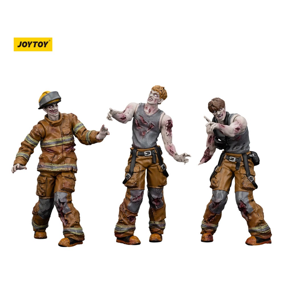 Zombie Pack de 3 Figuras Dark Source Firefighters 8 cm