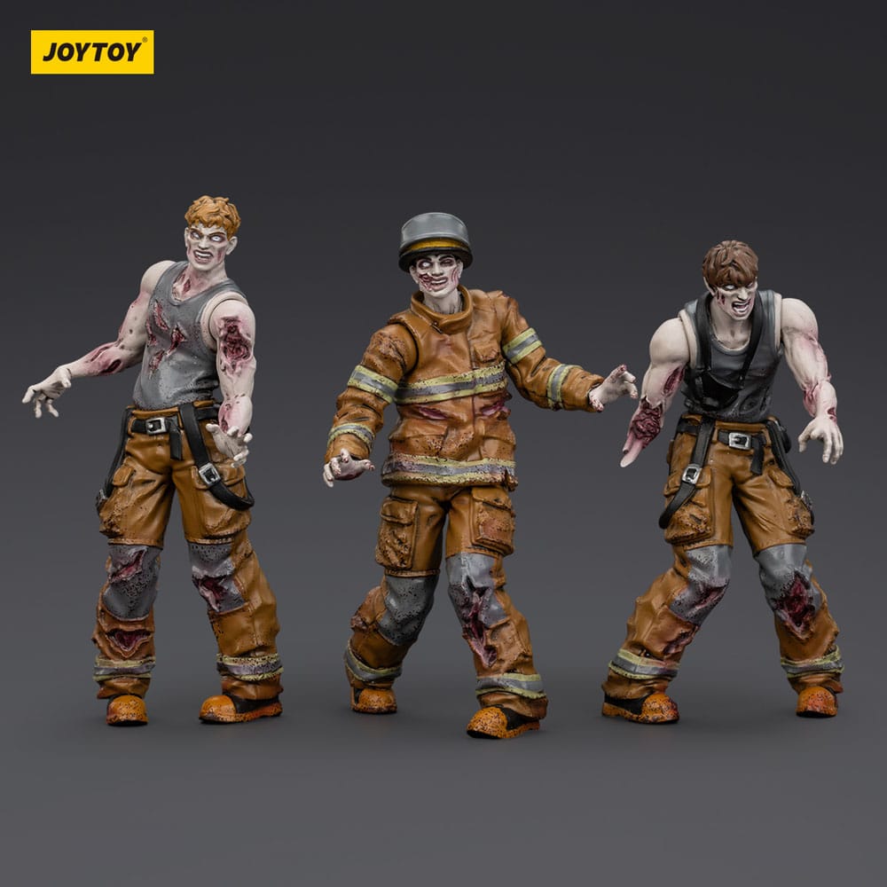 Zombie Pack de 3 Figuras Dark Source Firefighters 8 cm
