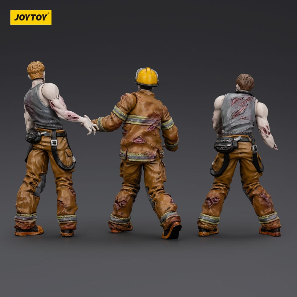 Zombie Pack de 3 Figuras Dark Source Firefighters 8 cm