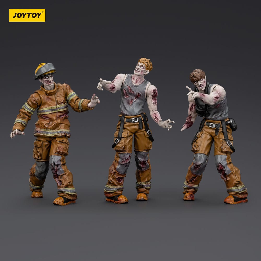 Zombie Pack de 3 Figuras Dark Source Firefighters 8 cm
