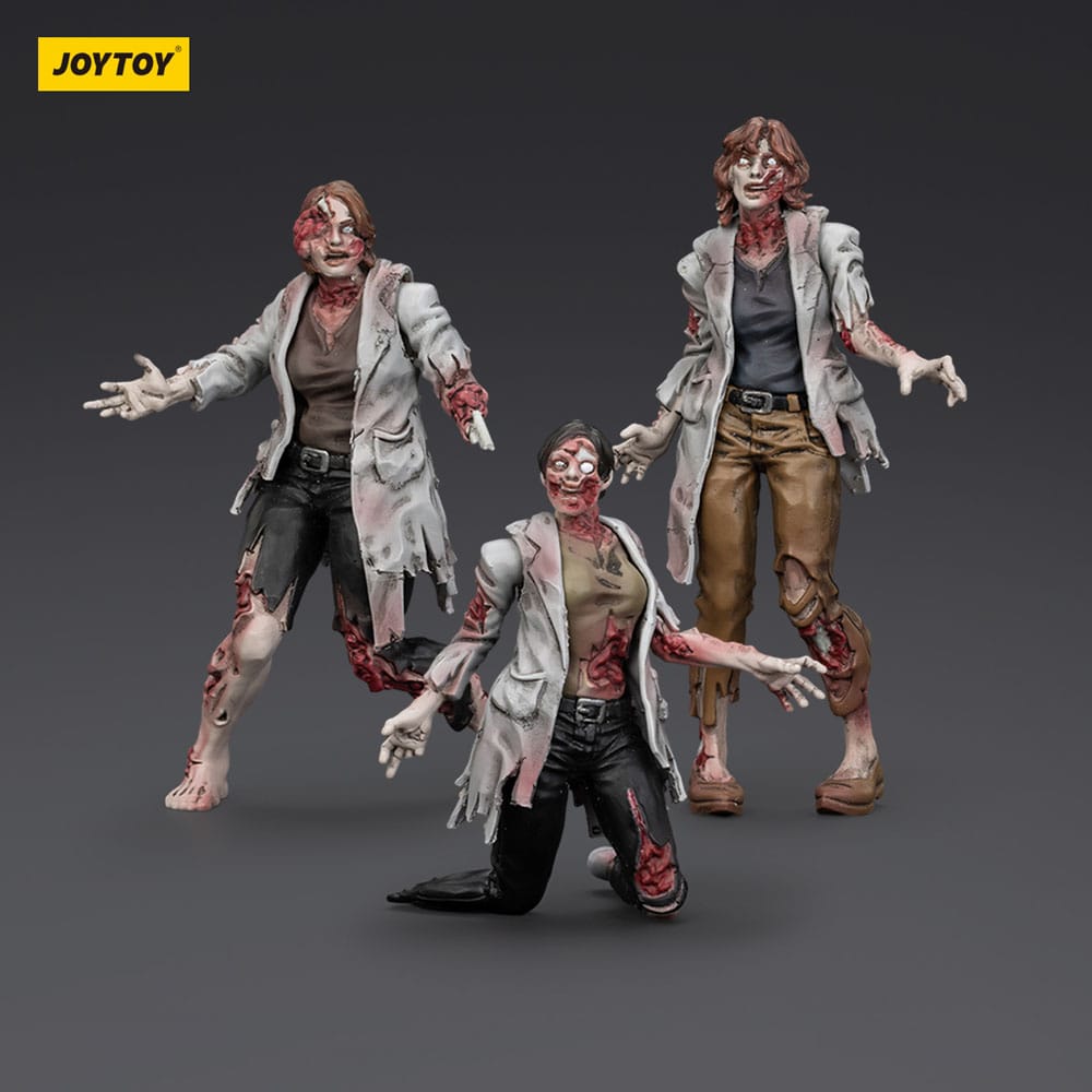 Zombie Pack de 3 Figuras Dark Source Scientists (Female) 8 cm