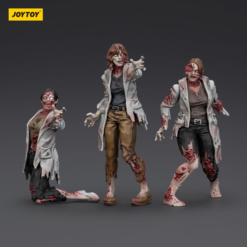 Zombie Pack de 3 Figuras Dark Source Scientists (Female) 8 cm