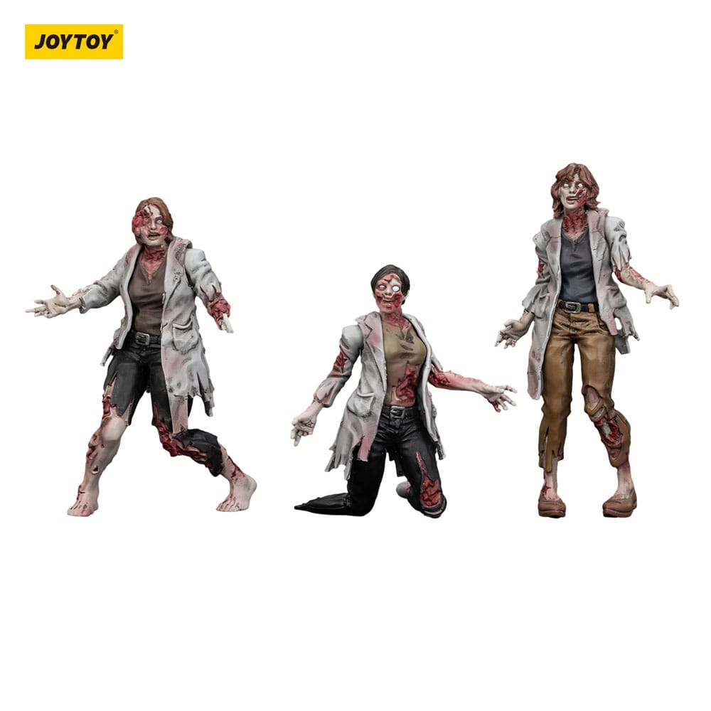 Zombie Pack de 3 Figuras Dark Source Scientists (Female) 8 cm