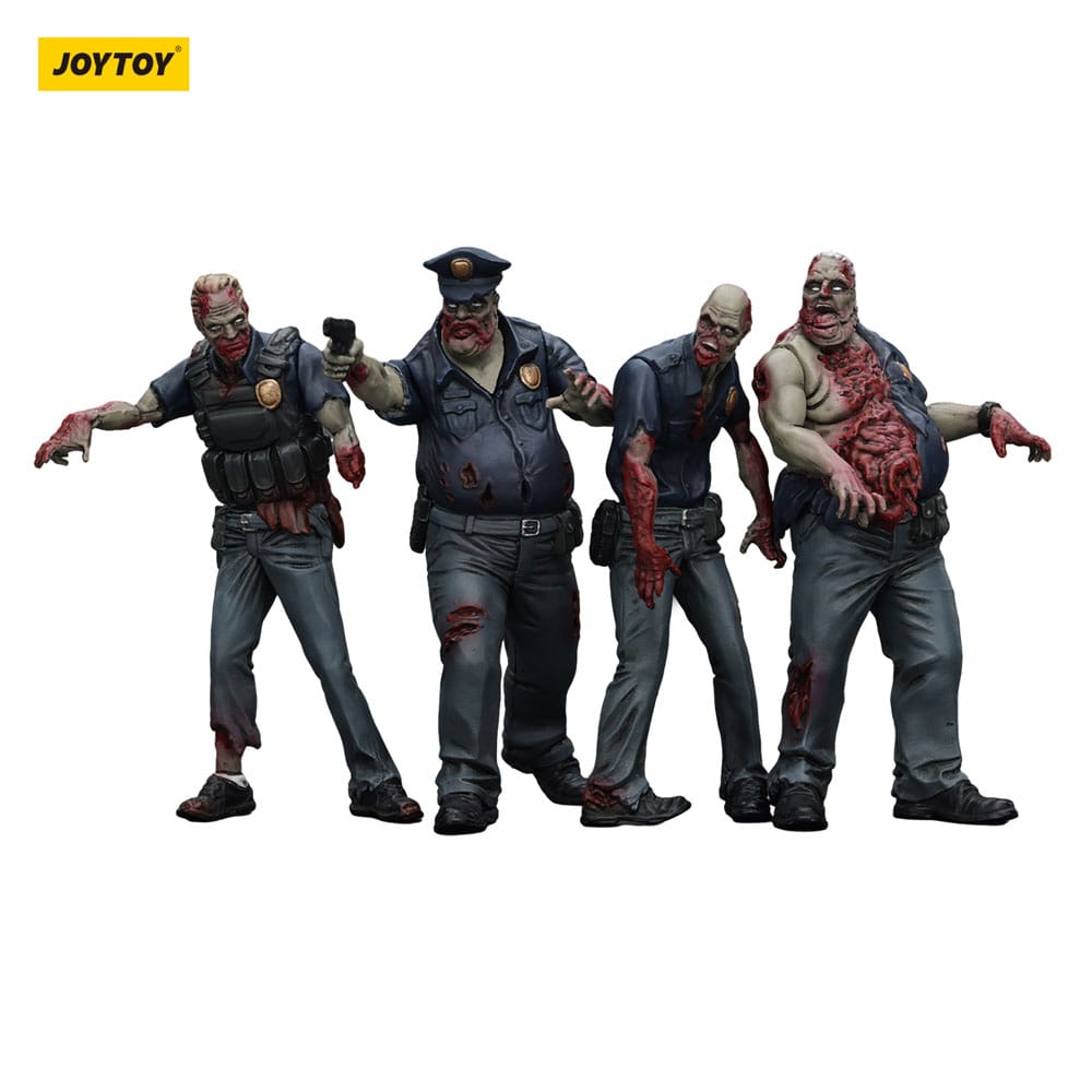 Zombie Pack de 4 Figuras Dark Source Police (Male) 8 cm