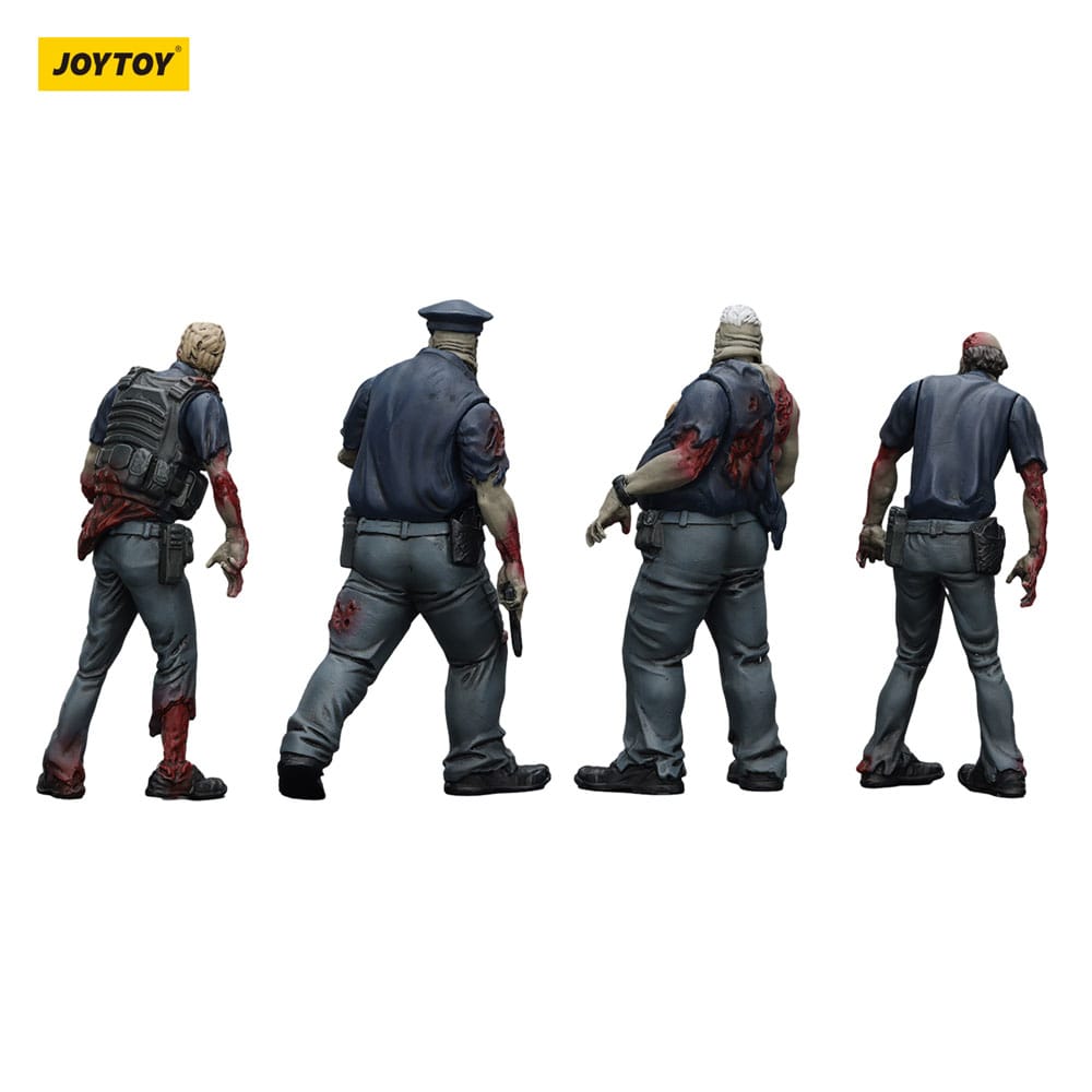 Zombie Pack de 4 Figuras Dark Source Police (Male) 8 cm