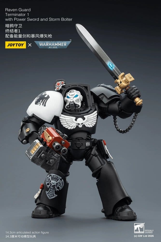 Warhammer 40,000 Figura Raven Guard Terminator 1 with Power Sword and Storm Bolter 14 cm