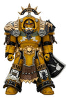 Warhammer Imperial Fists Figura Legion Praetor in Tartaros Terminator Armourwith Power Sword and Vigil Storm Shield 14 cm
