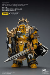 Warhammer Imperial Fists Figura Legion Praetor in Tartaros Terminator Armourwith Power Sword and Vigil Storm Shield 14 cm