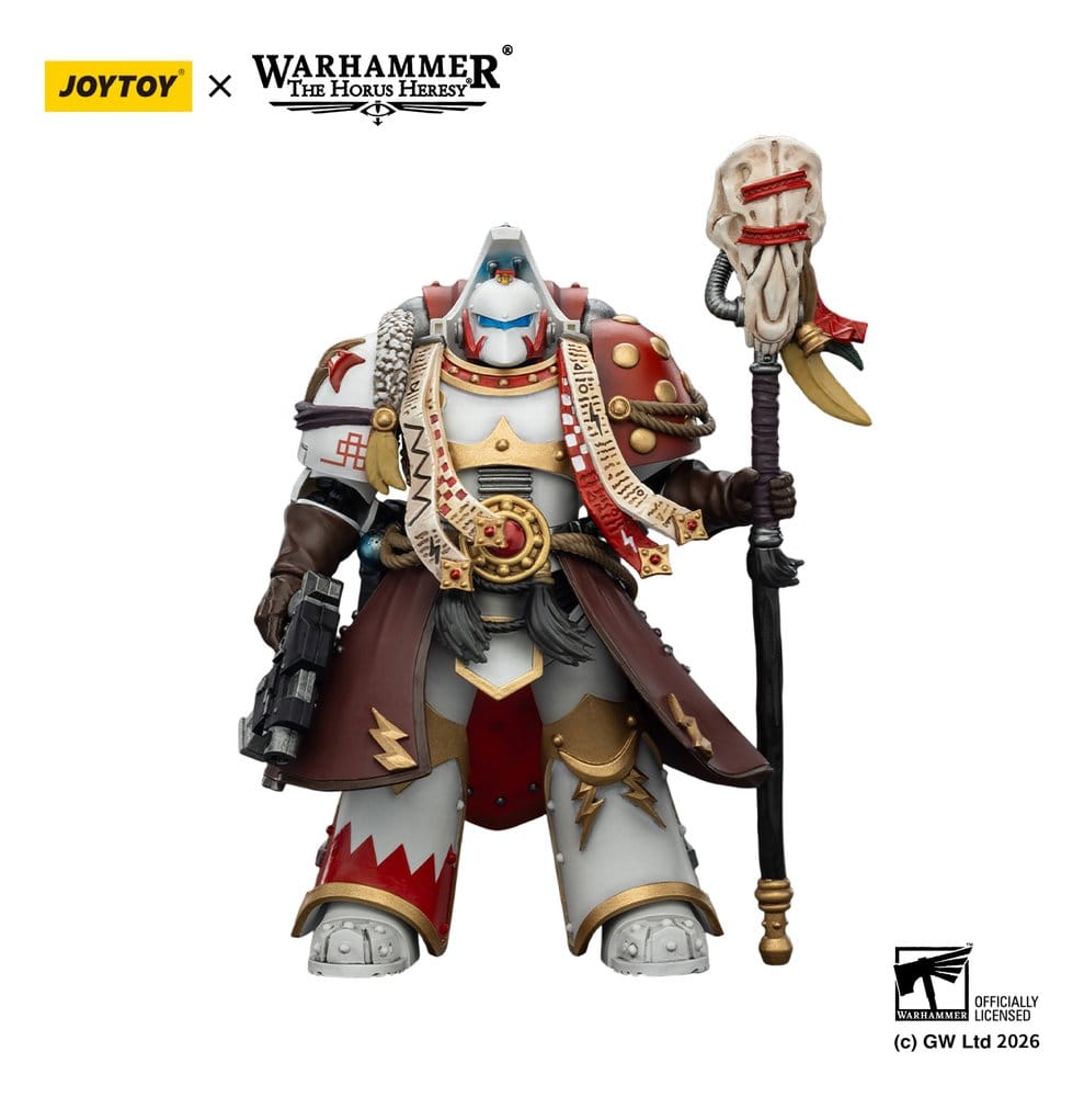 Warhammer 40,000 Figura White Scars Stormseer Consulwith Force Staff and Bolt Pistol 12 cm