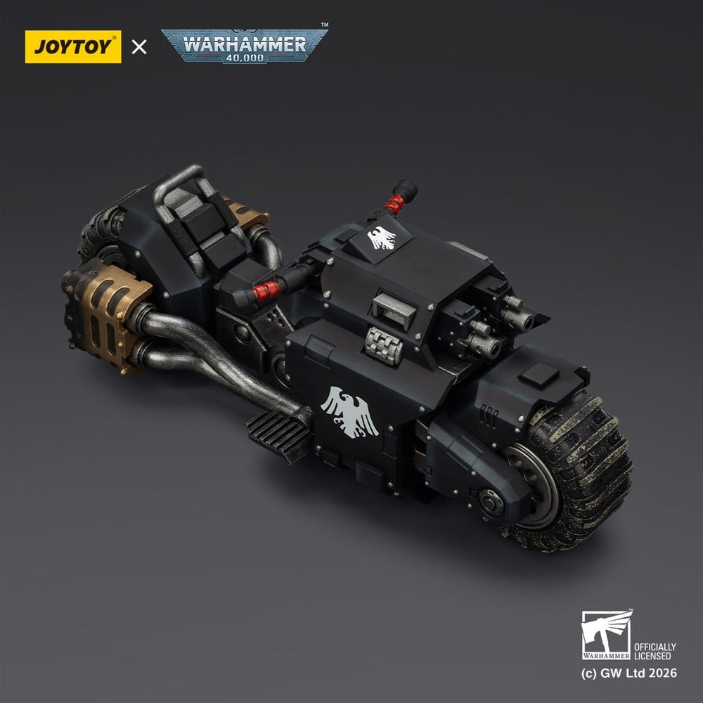 Warhammer 40,000 Raider-pattern Combat Bike Raven Guard with twin-linked bolt rifles 22 cm