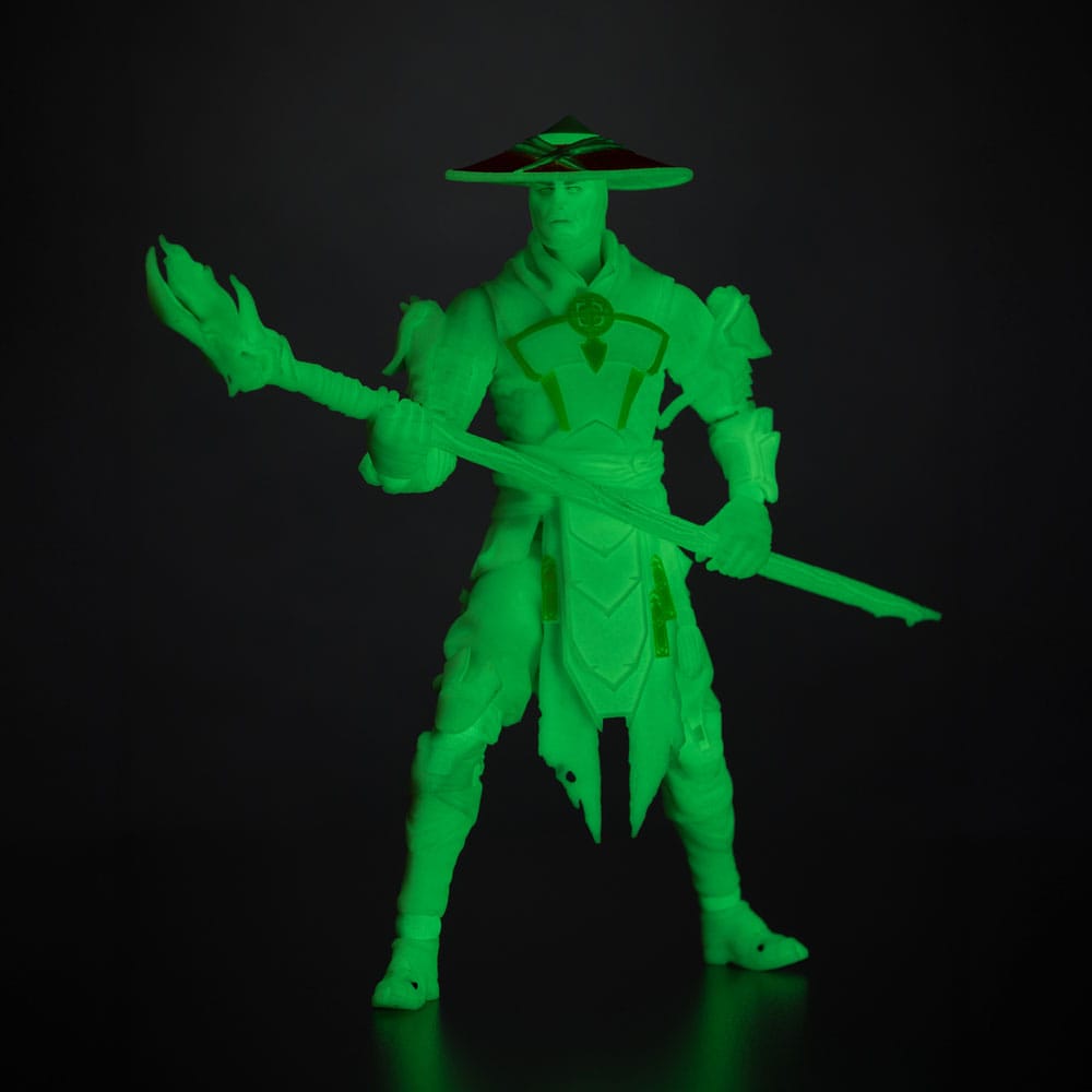 Mortal Kombat Figura Glow in the Dark Edition Raiden (Gold Label) 18 cm