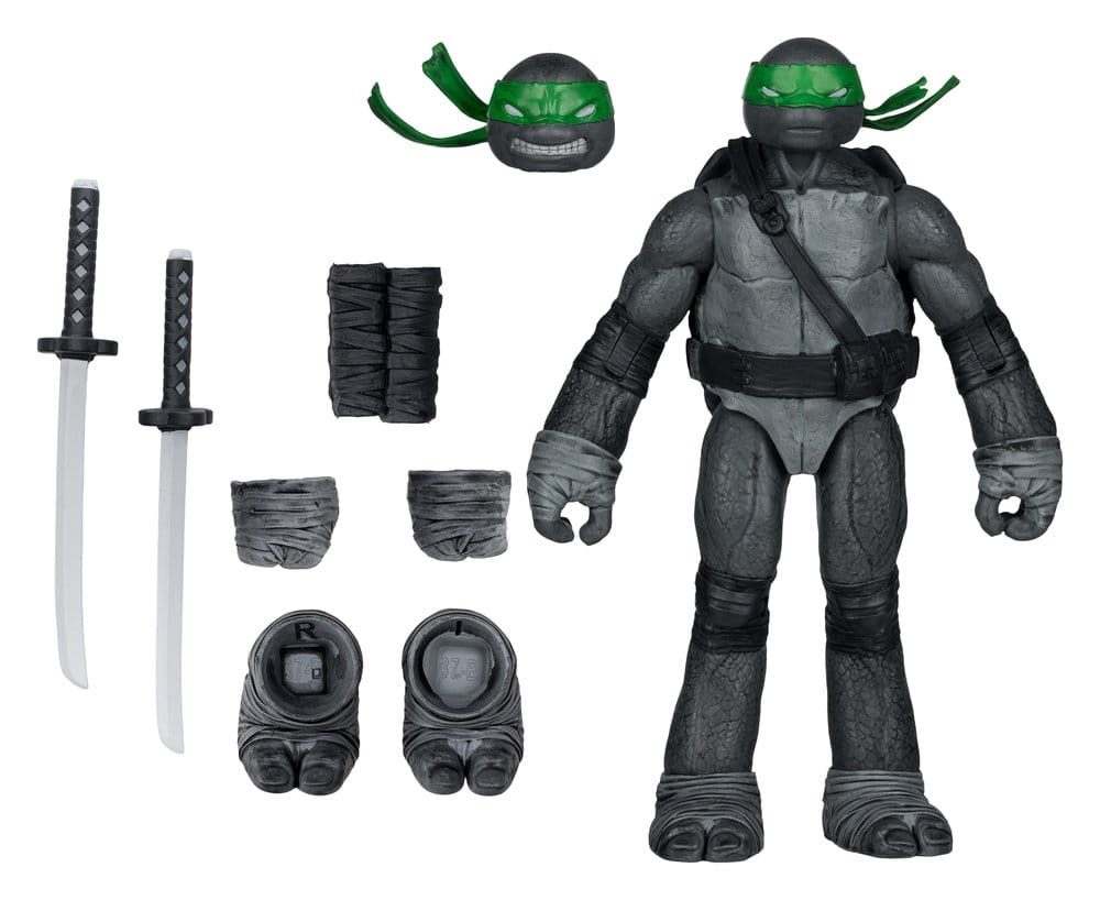 Las Tortugas Ninja Page Punchers Figura Leonardo (Black White & Green) (Red Platinum Edition) 13 cm