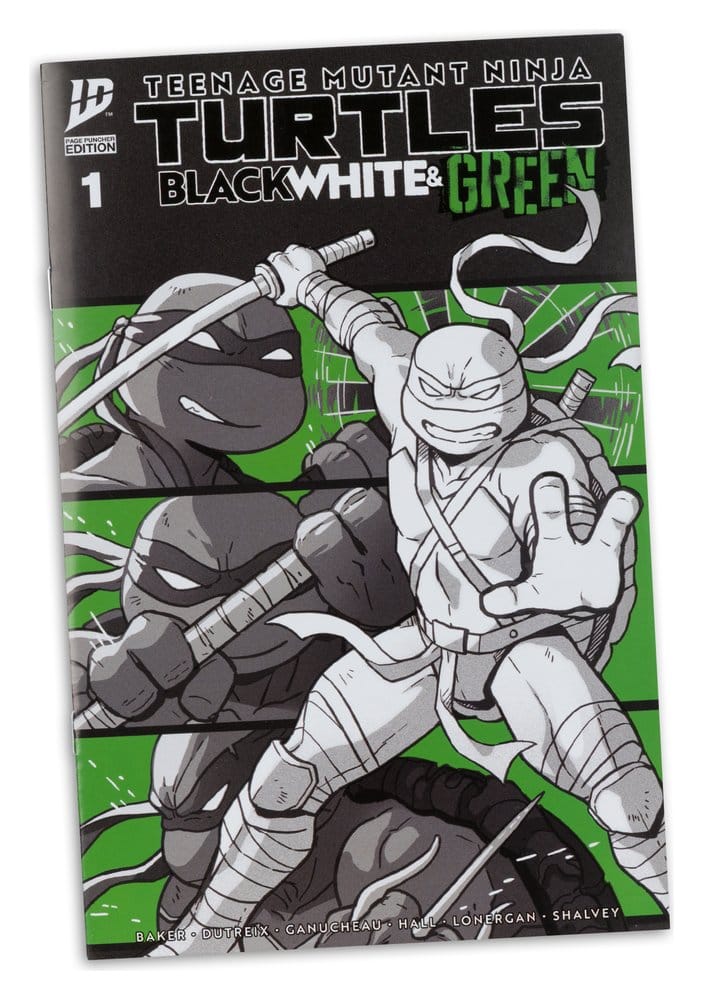Las Tortugas Ninja Page Punchers Figura Leonardo (Black White & Green) (Red Platinum Edition) 13 cm