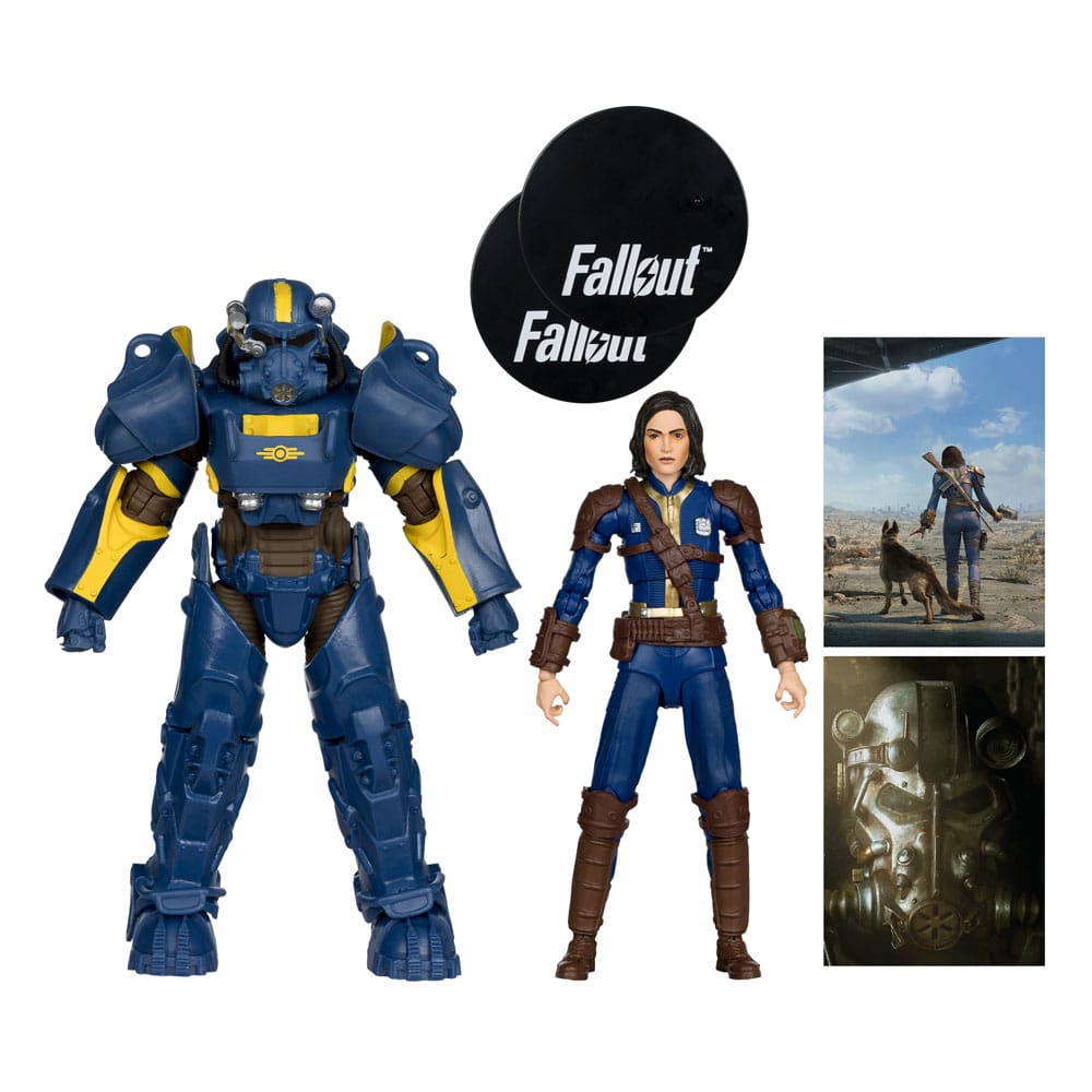 Fallout 4 Pack de 2 Figuras T-60 Vault Tec & Sole Survivor 18 cm