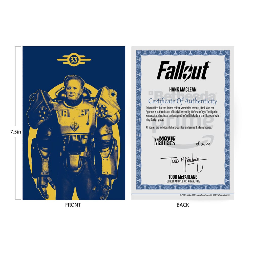 Fallout Figura Movie Maniacs Hank Maclean (Season 2) (Red Platinum Edition) 17 cm
