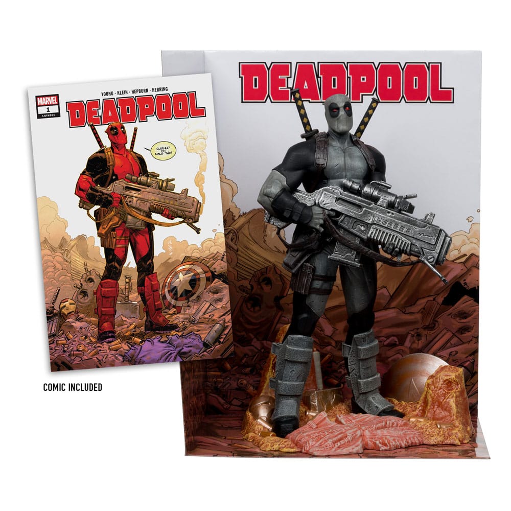 Marvel Collection Estatua PVC 1/6 Deadpool (Deadpool #1)(Grey Suit Chase) 27 cm