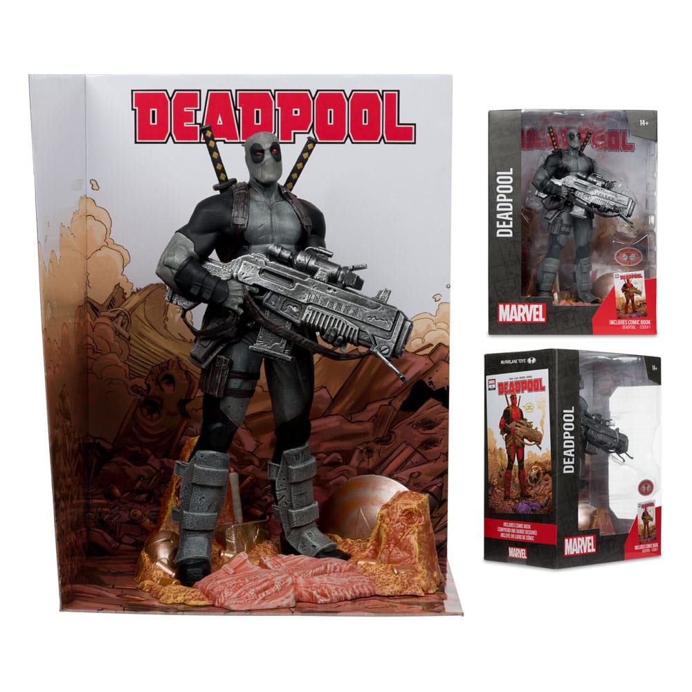 Marvel Collection Estatua PVC 1/6 Deadpool (Deadpool #1)(Grey Suit Chase) 27 cm