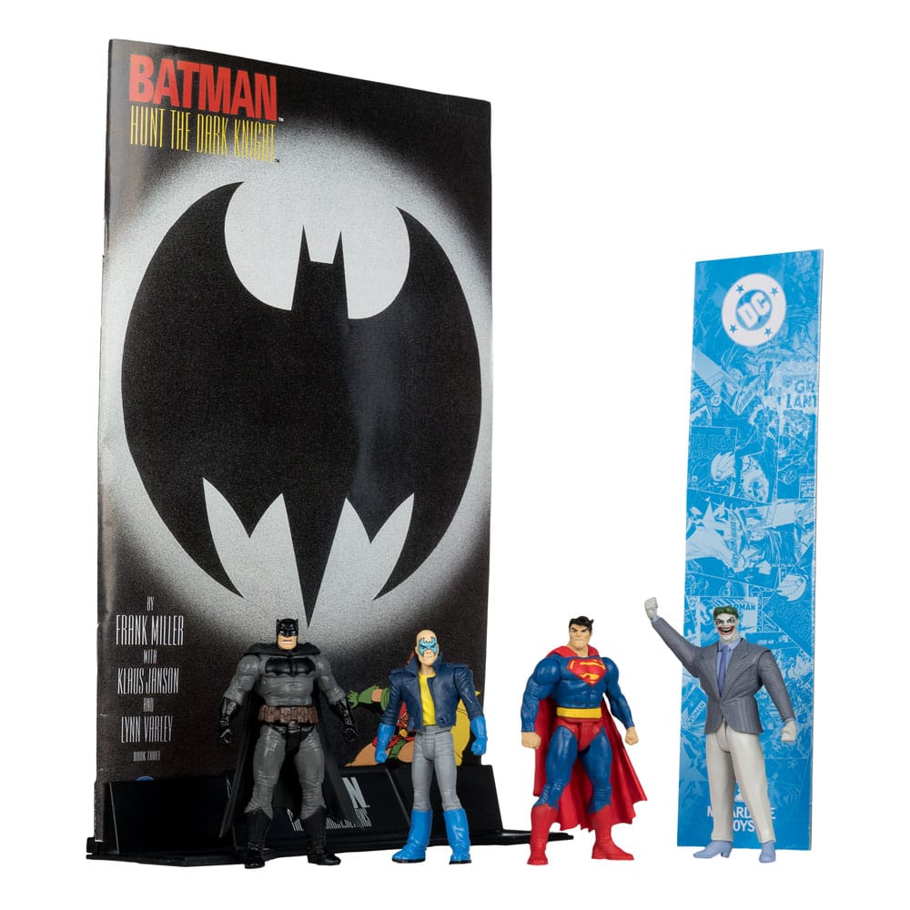 DC Direct Page Punchers Pack de 4 Figuras Batman & Son of Batman & Superman & Joker 7 cm
