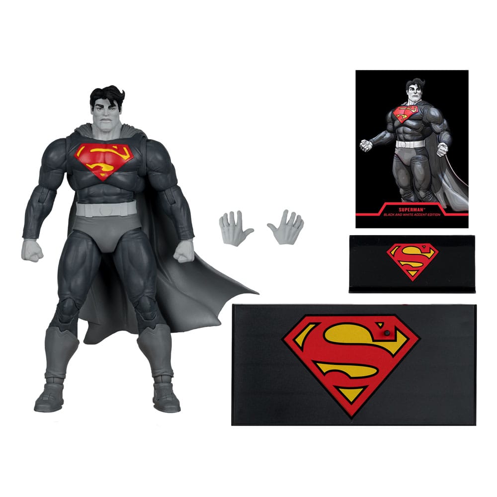 DC Multiverse Figura Superman (The Dark Knight Returns) (Black & White Accent Edition) (Gold Label) 18 cm