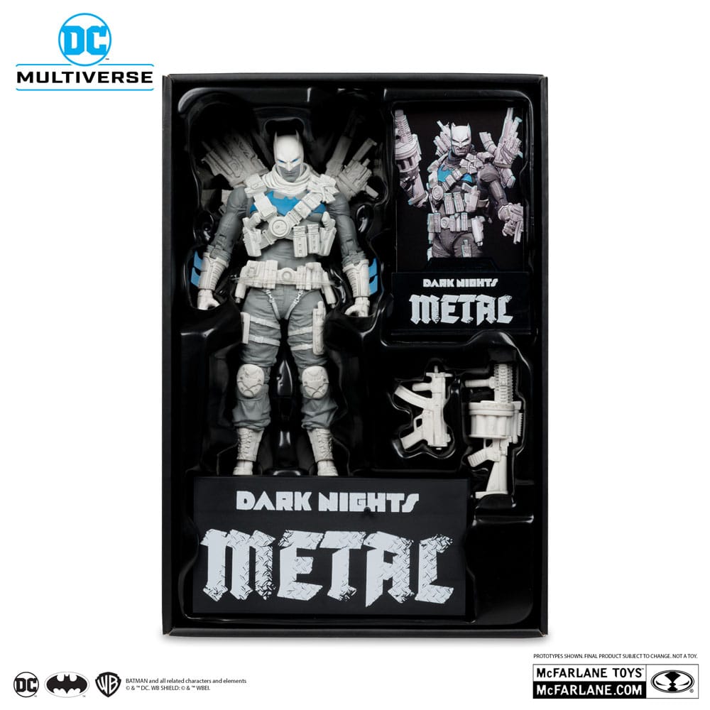 DC Multiverse Figura The Grim Knight (Dark Nights Metal) (Black & White Accent Edition) (Gold Label) 18 cm